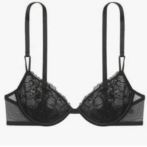 Victoria’s Secret Sexy Tee Unlined Demi Bra 32DD 32E black